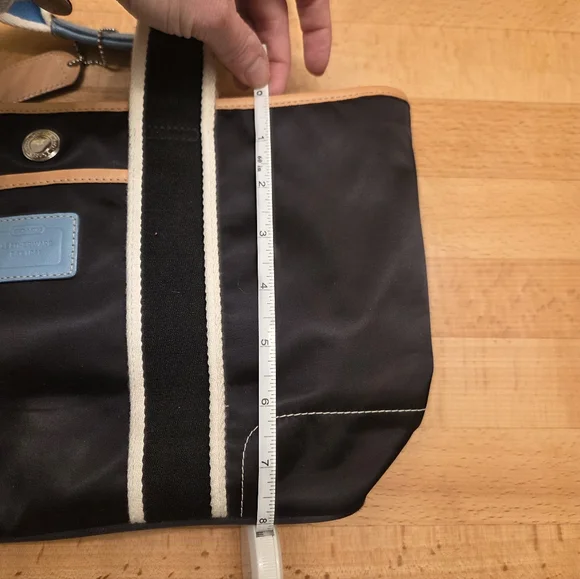 Coach Hamptons Weekend Expandable Tote Bag Small Black Nylon Y2K - Picture 14 of 14